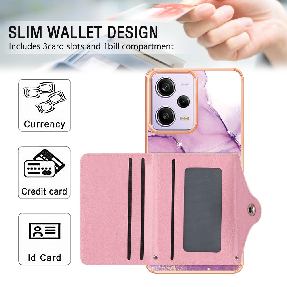 For Xiaomi Redmi Note 12 Pro 5G / Note 12 Pro Speed 5G / Poco X5 Pro 5G IMD Case with Card Holder