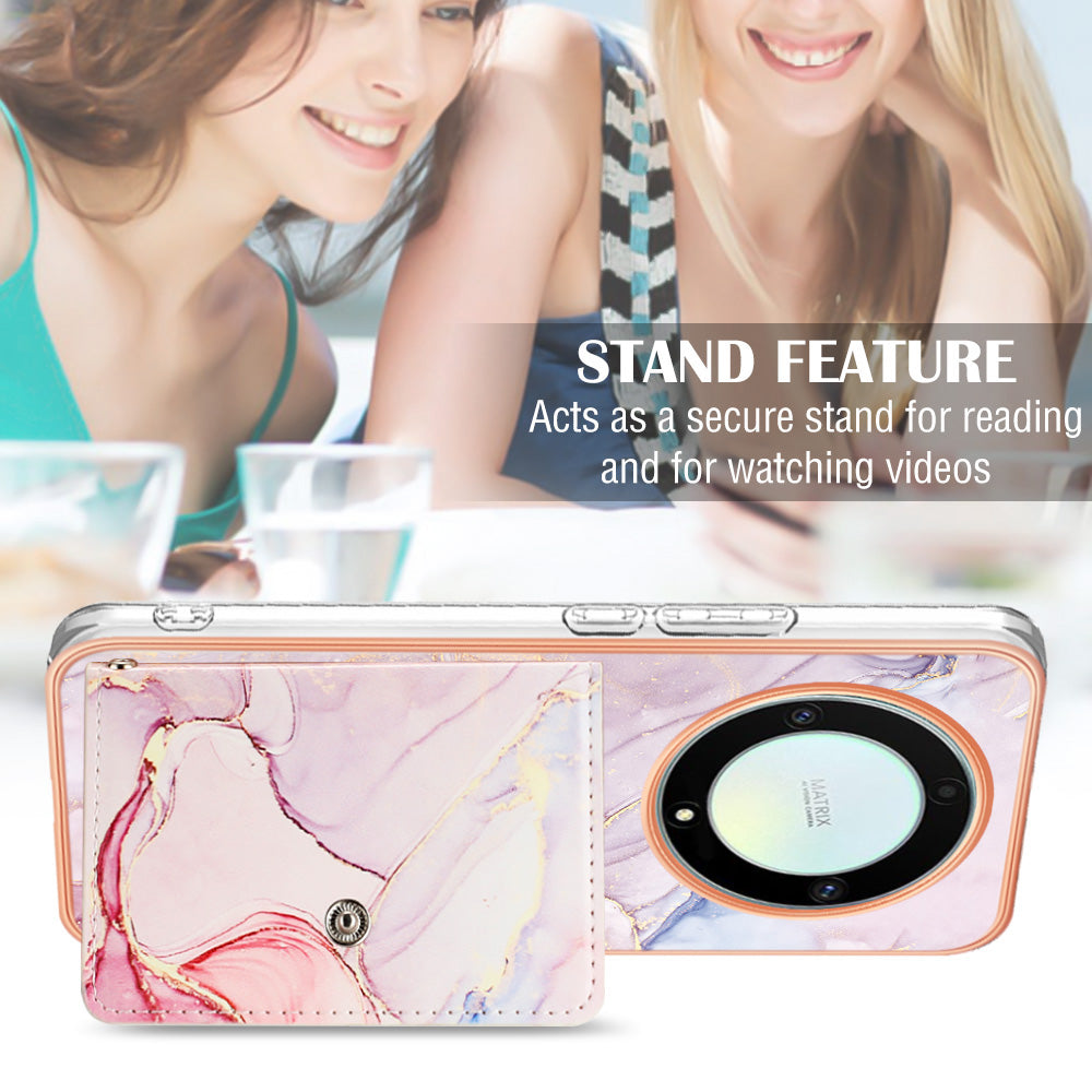 YB Leather Coating Series-9 for Honor X9a 5G / Magic5 Lite 5G / X50i 5G Case PU+TPU IMD Phone Cover