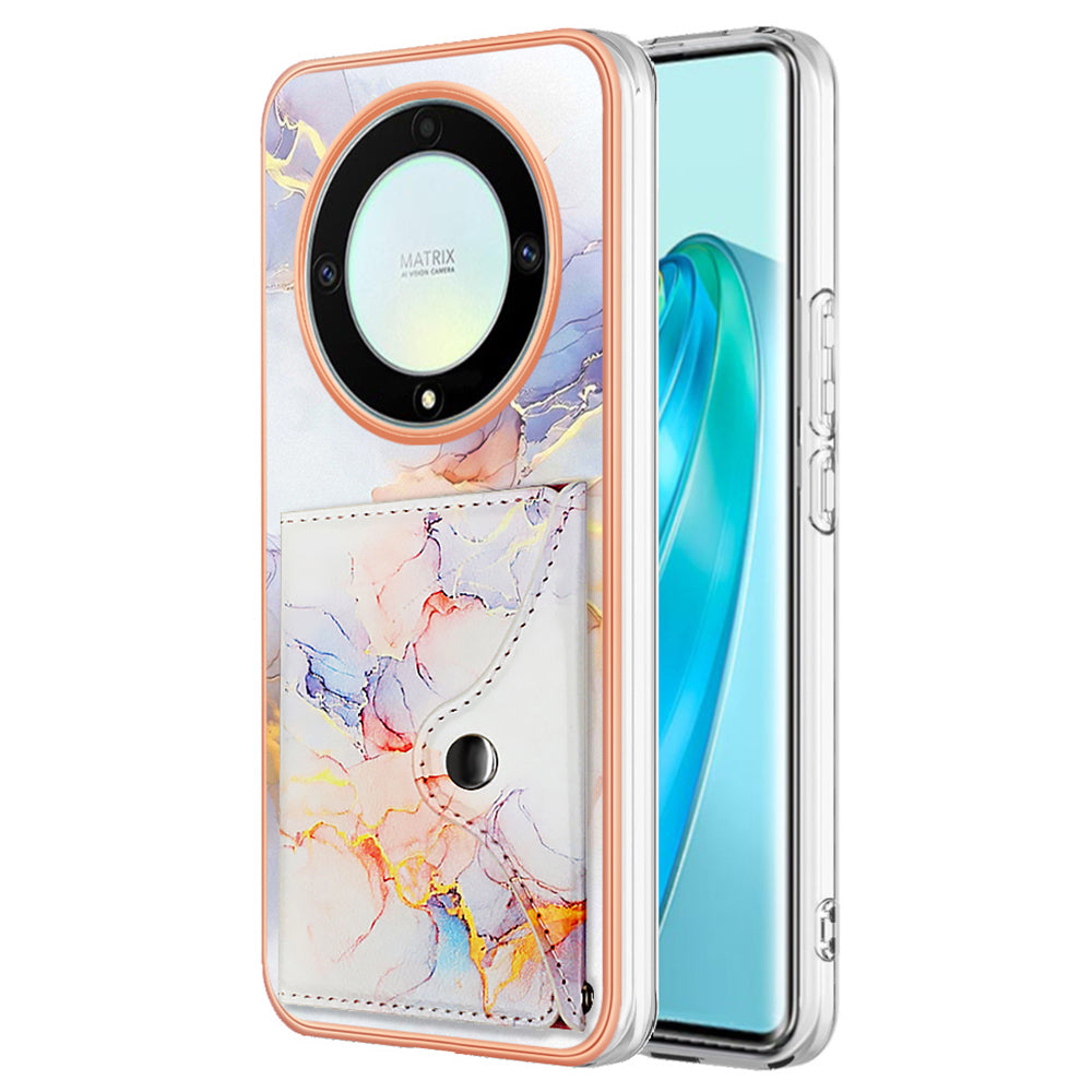YB Leather Coating Series-9 for Honor X9a 5G / Magic5 Lite 5G / X50i 5G Case PU+TPU IMD Phone Cover