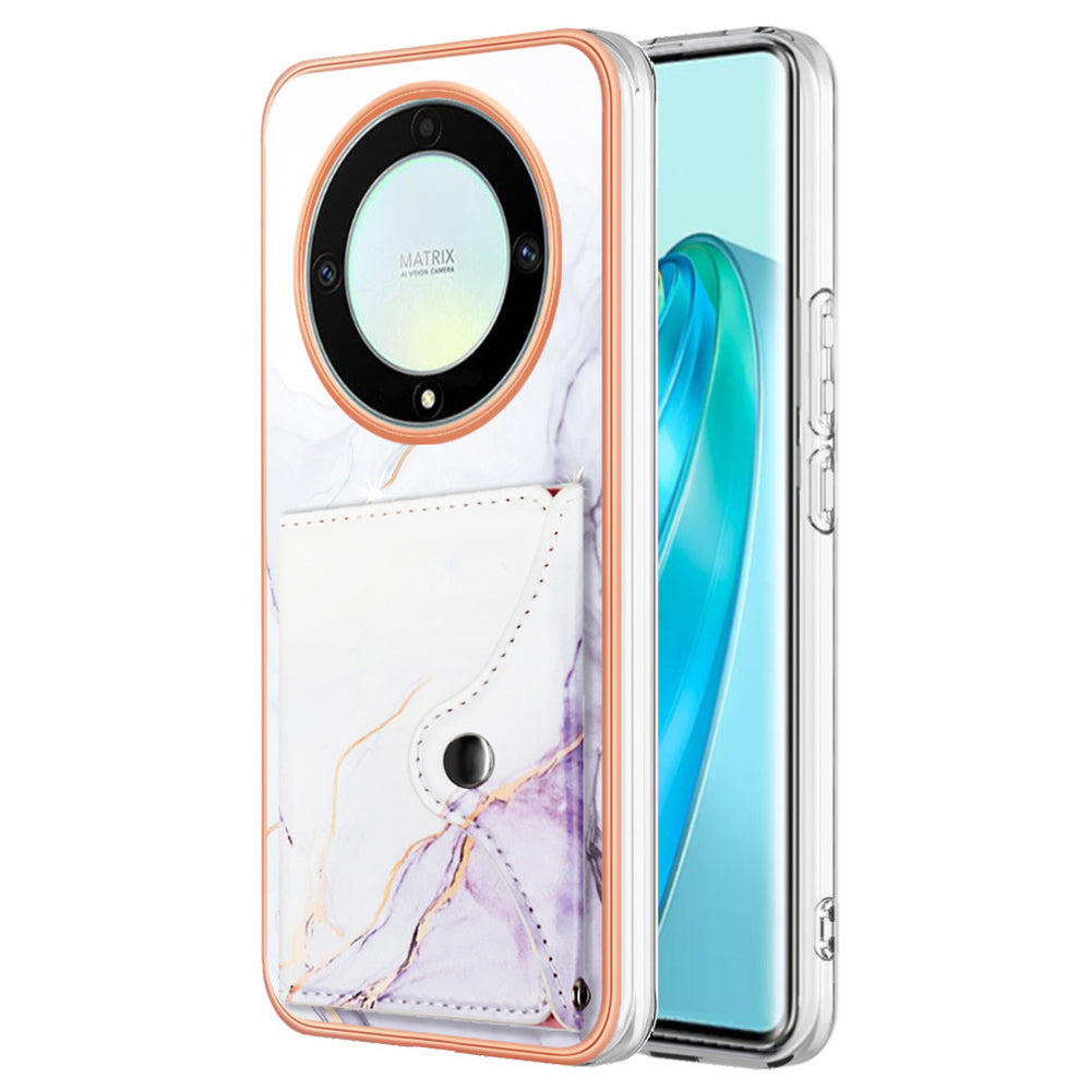 YB Leather Coating Series-9 for Honor X9a 5G / Magic5 Lite 5G / X50i 5G Case PU+TPU IMD Phone Cover