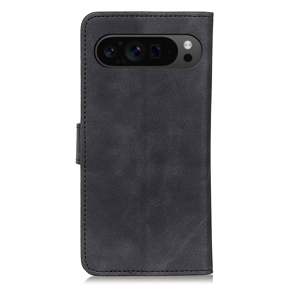 KHAZNEH For Google Pixel 9 Pro Case PU Leather Retro Design Wallet Phone Cover
