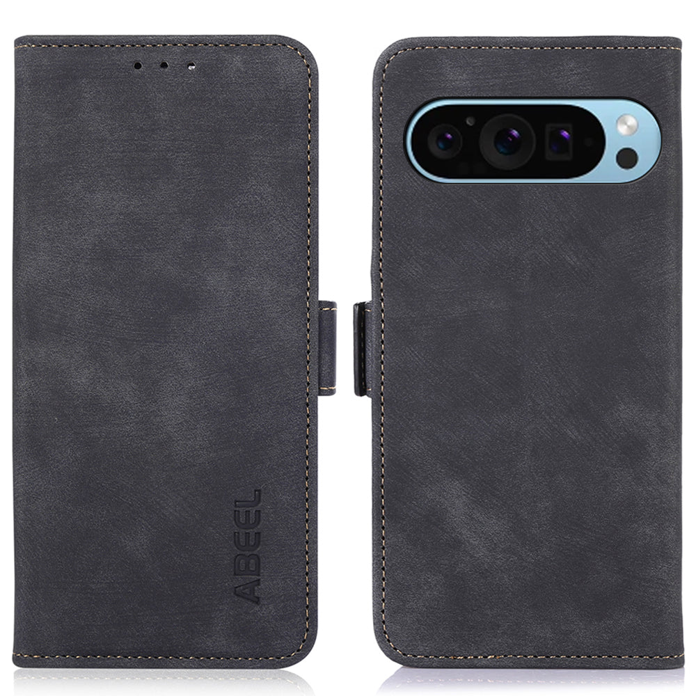 ABEEL For Google Pixel 9 Magnetic Case Side Magnetic Clasp Card Holder Phone Cover