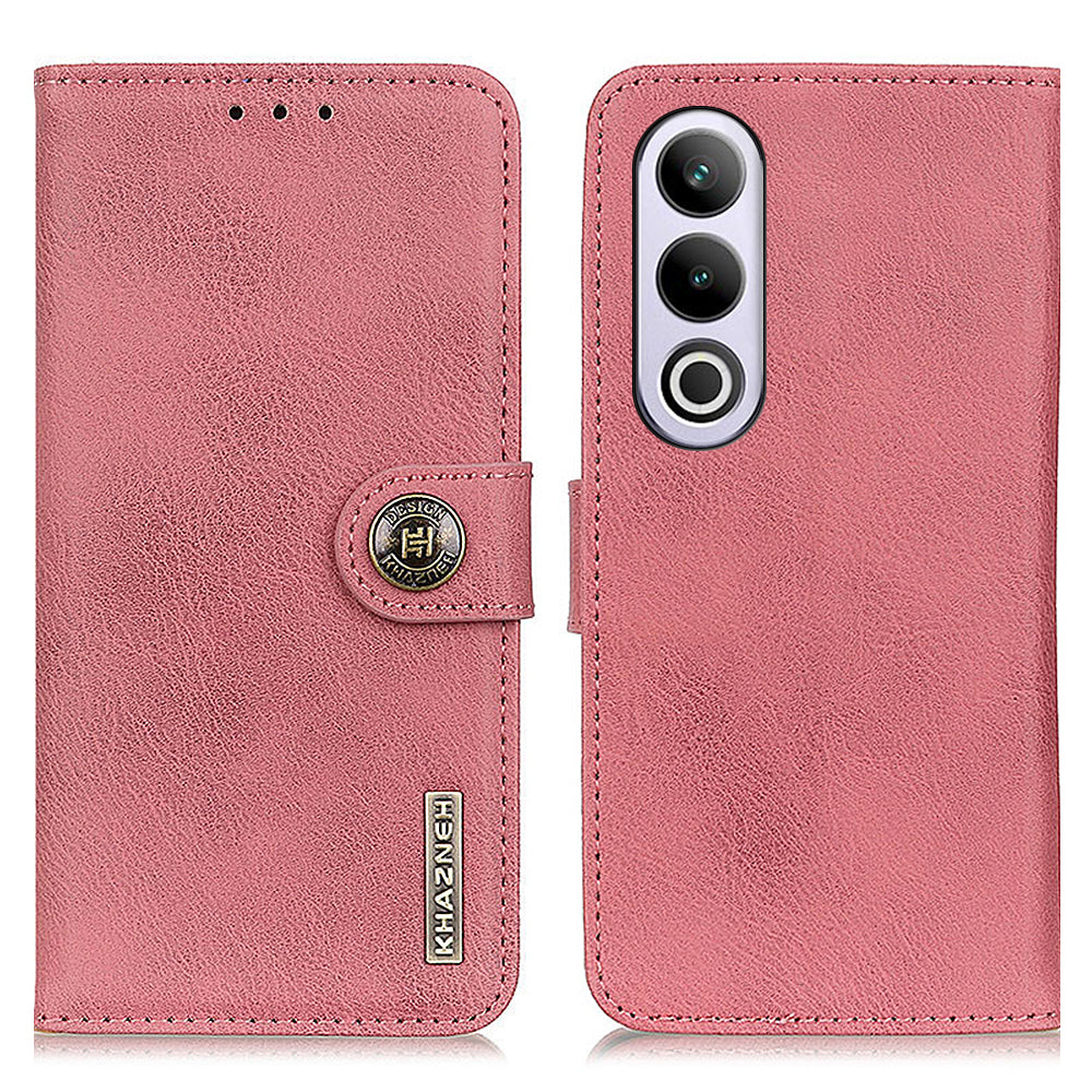 KHAZNEH For OnePlus Nord CE4 5G / Ace 3V 5G Case PU Leather Cowhide Texture Flip Phone Cover