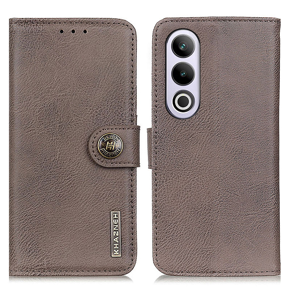 KHAZNEH For OnePlus Nord CE4 5G / Ace 3V 5G Case PU Leather Cowhide Texture Flip Phone Cover