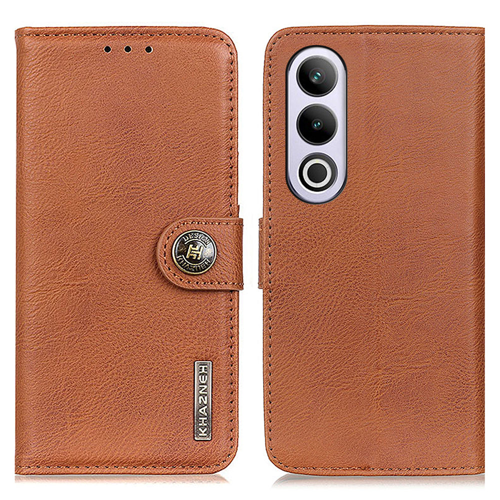 KHAZNEH For OnePlus Nord CE4 5G / Ace 3V 5G Case PU Leather Cowhide Texture Flip Phone Cover