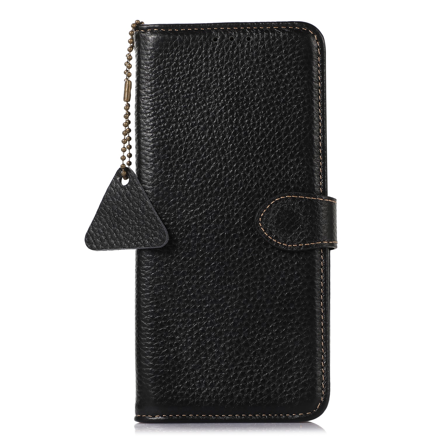 For Google Pixel 9 Wallet Case Genuine Cow Leather RFID Blocking Phone Cover Litchi Texture