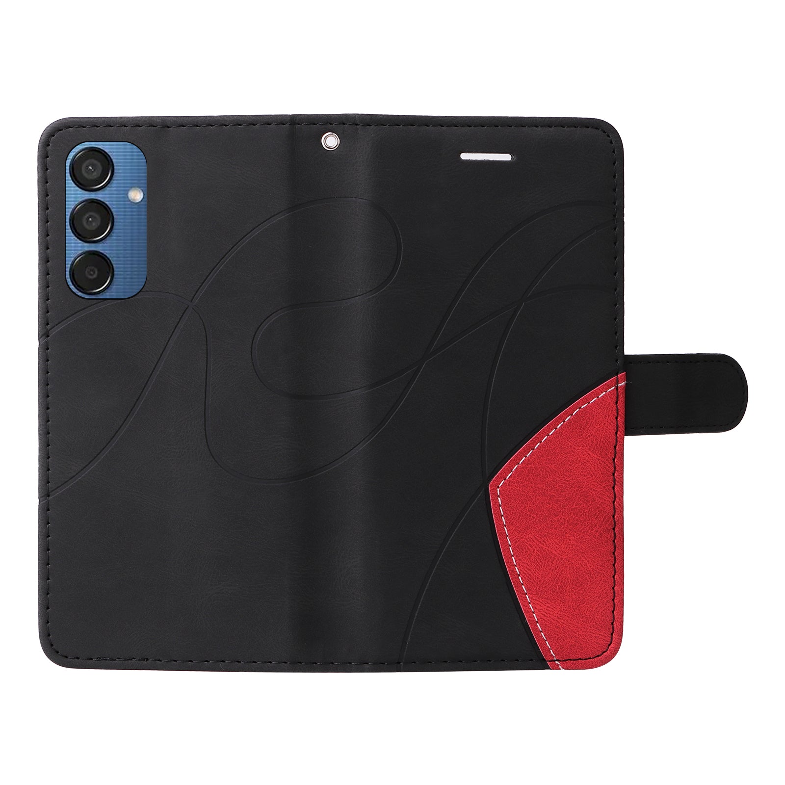 KT Leather Series-1 For Samsung Galaxy M15 5G Case Full Protection Dual-Color Splicing Phone Cover