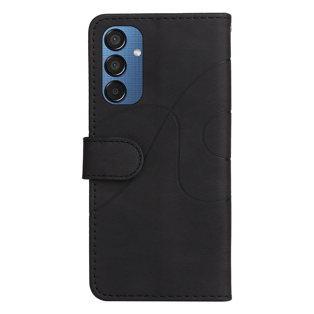 KT Leather Series-1 For Samsung Galaxy M15 5G Case Full Protection Dual-Color Splicing Phone Cover