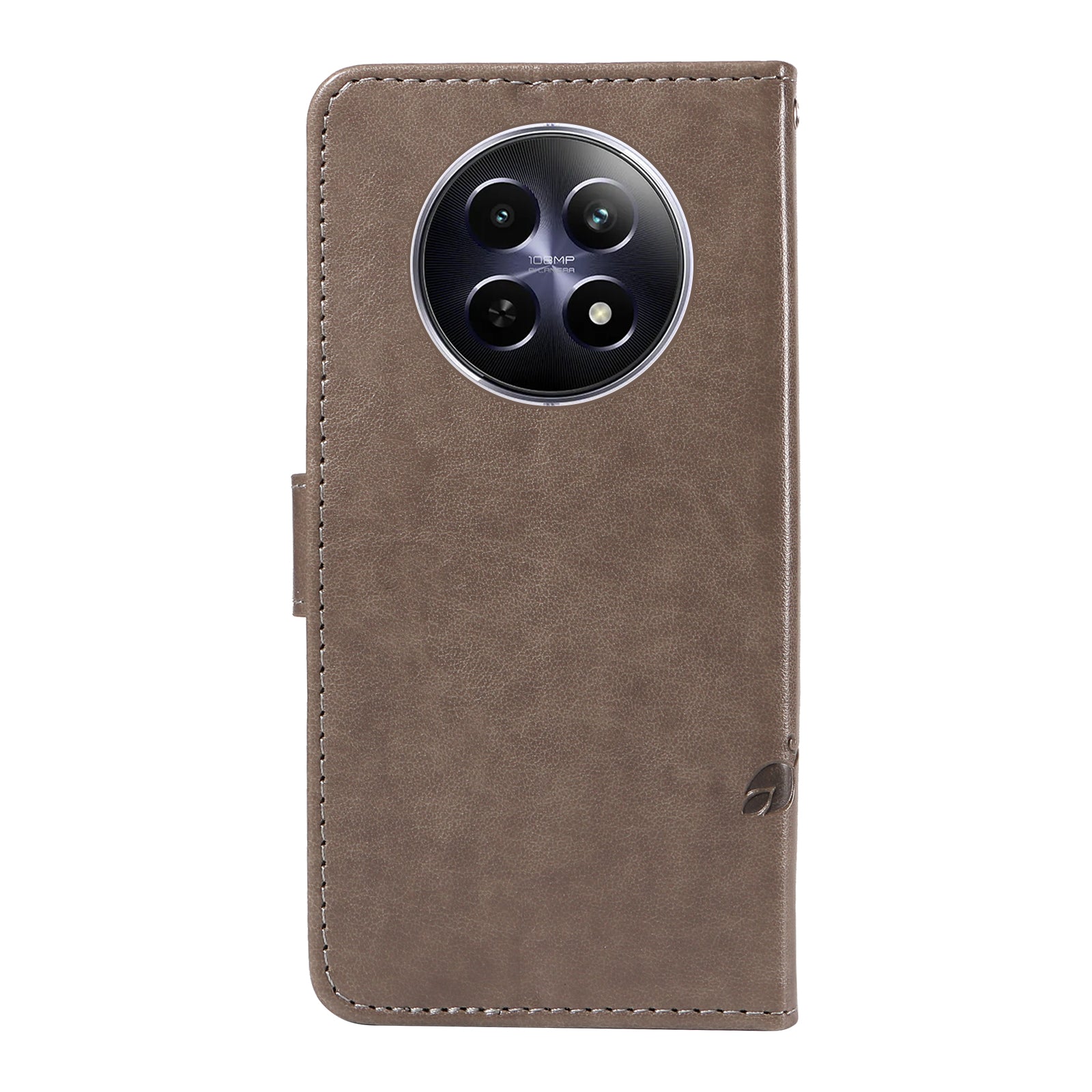 For Realme 12 Leather Case Butterfly Flower Pattern Imprinted Wallet Phone Cover