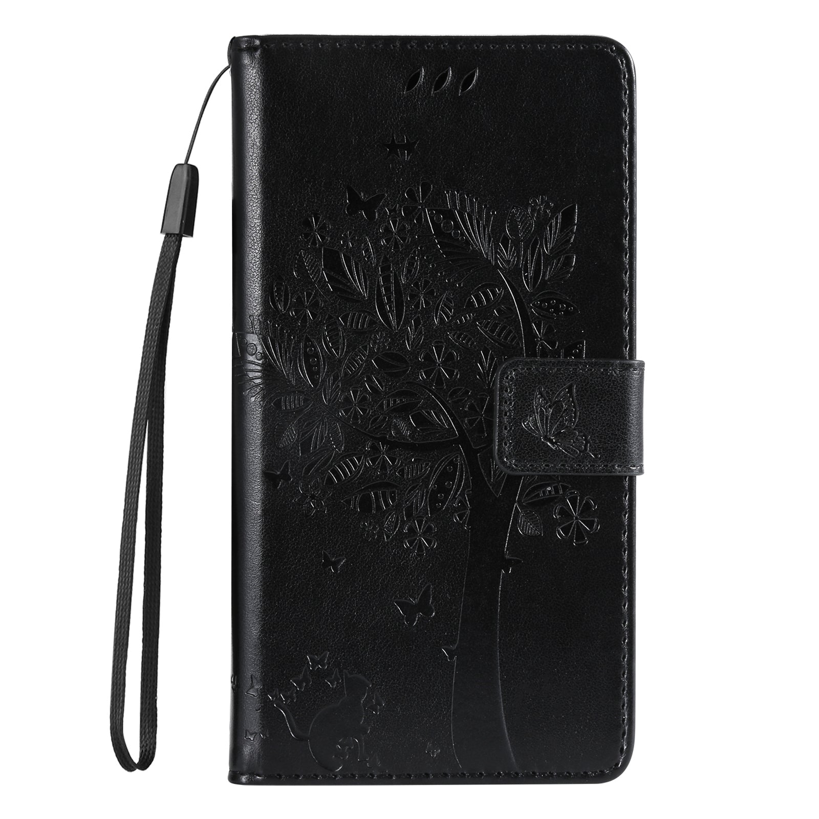 KT Imprinting Flower Series-3 For Samsung Galaxy M15 5G Case Flip Wallet Cat Tree Pattern Leather Phone Cover