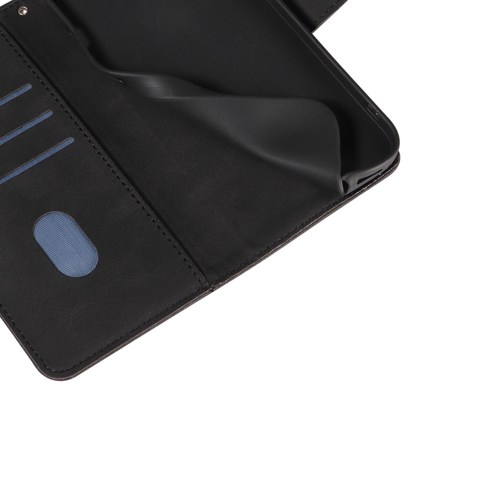 For Motorola Moto G04 4G / G24 4G Case Curved Line Folding Stand PU Leather Phone Cover