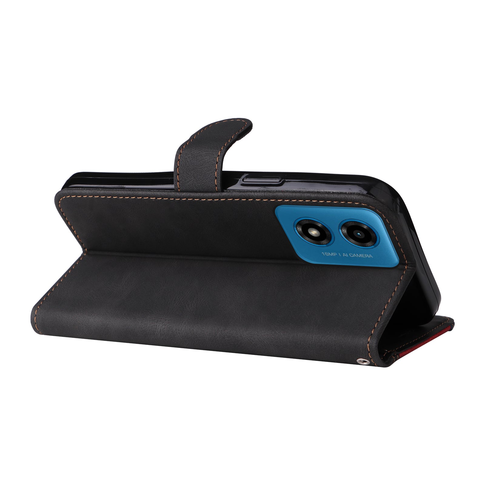 For Motorola Moto G04 4G / Moto G24 4G Case Three-color Splicing Card Holder Phone Cover