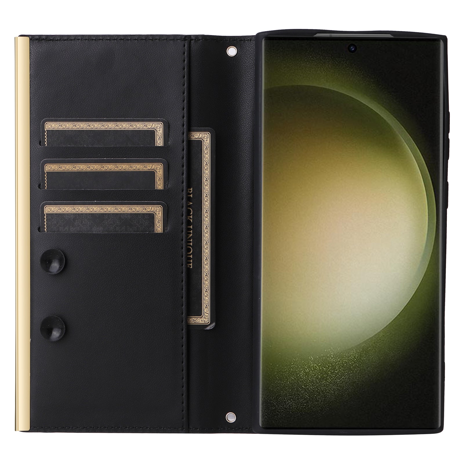 For Samsung Galaxy S23 Ultra Crossbody Case Suction Cup PU Leather Wallet Phone Cover