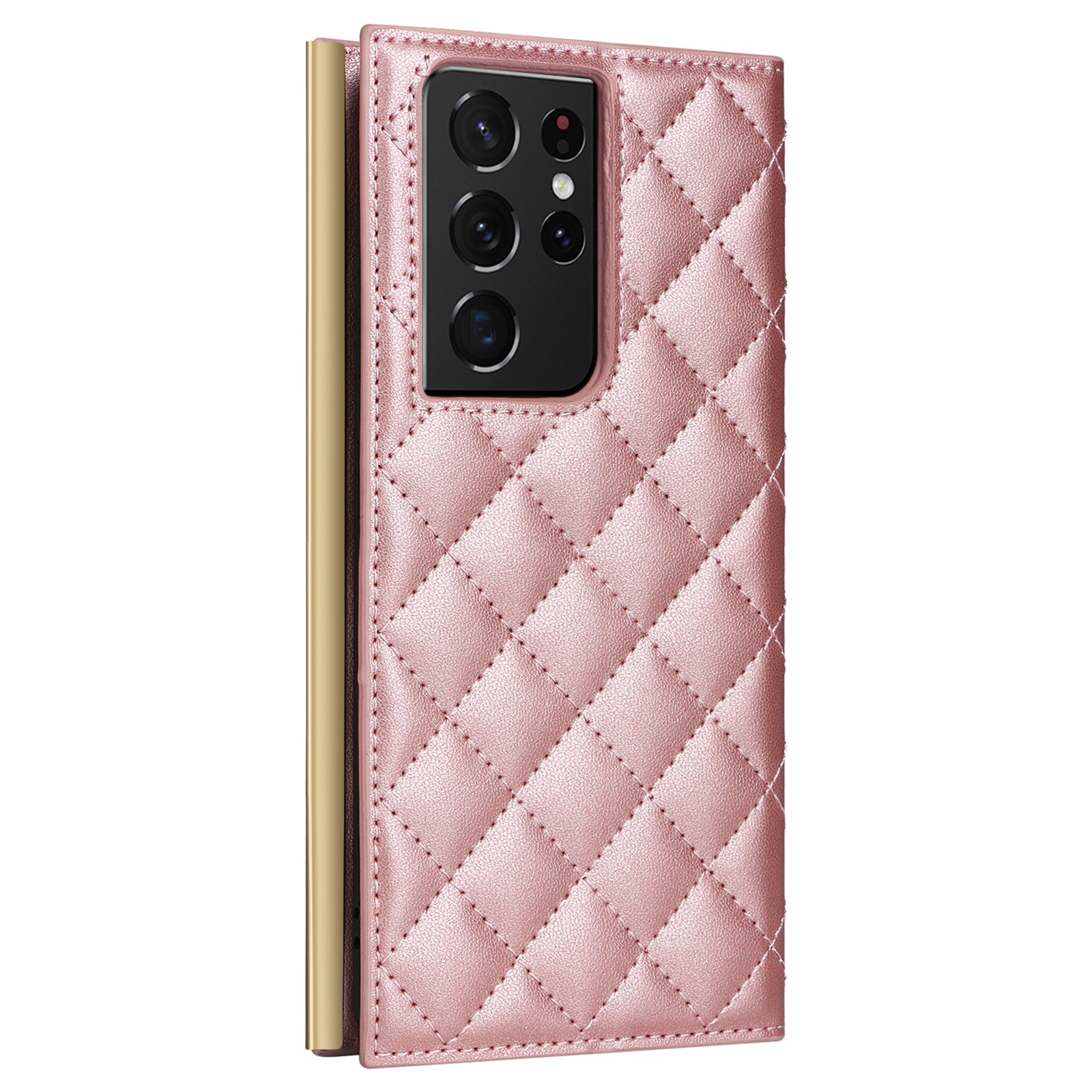 For Samsung Galaxy S21 Ultra 5G Case Suction Cup Wallet Phone Cover with Crossbody Strap