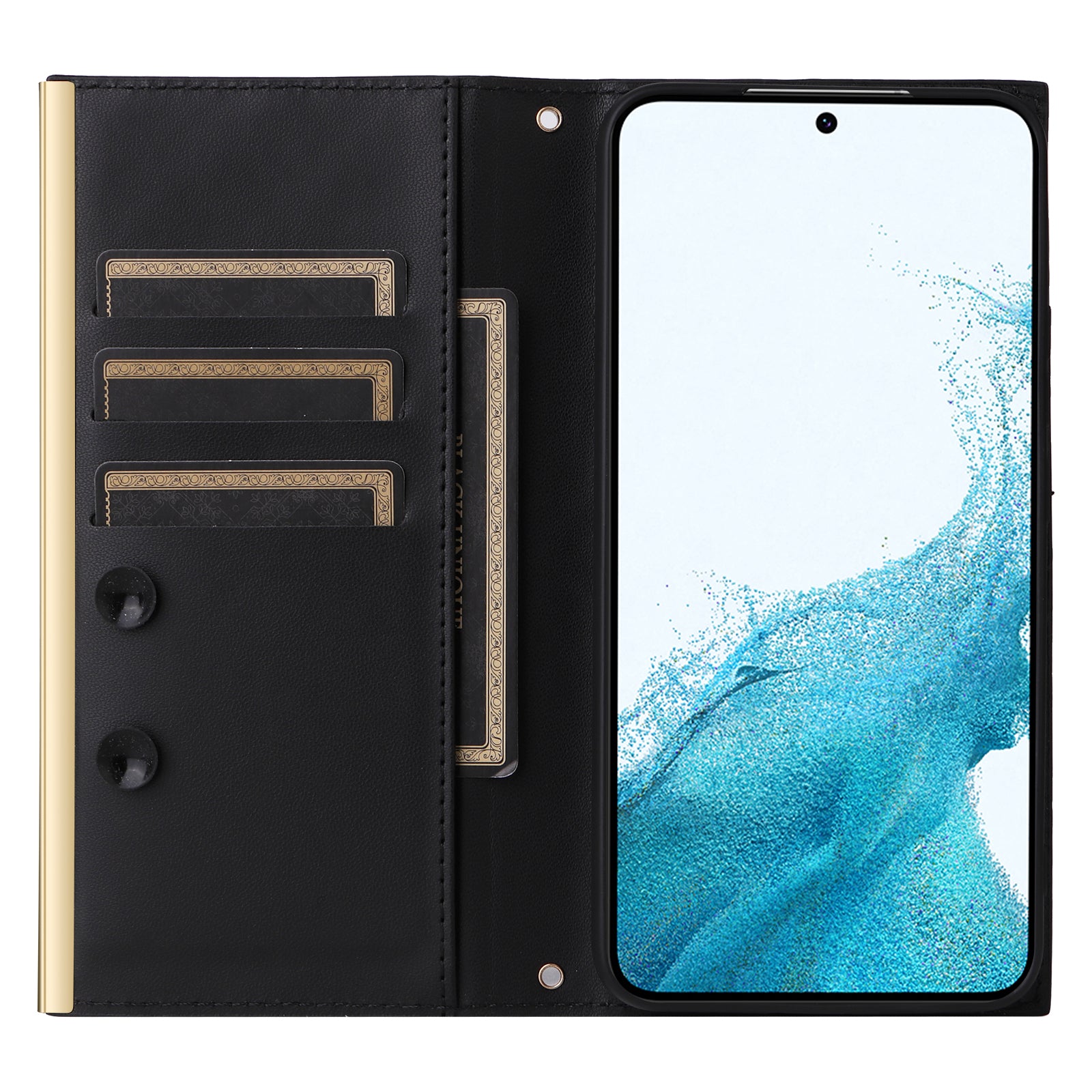 For Samsung Galaxy S22 5G Case Rhombus Grid PU Leather Wallet Suction Cup Phone Cover