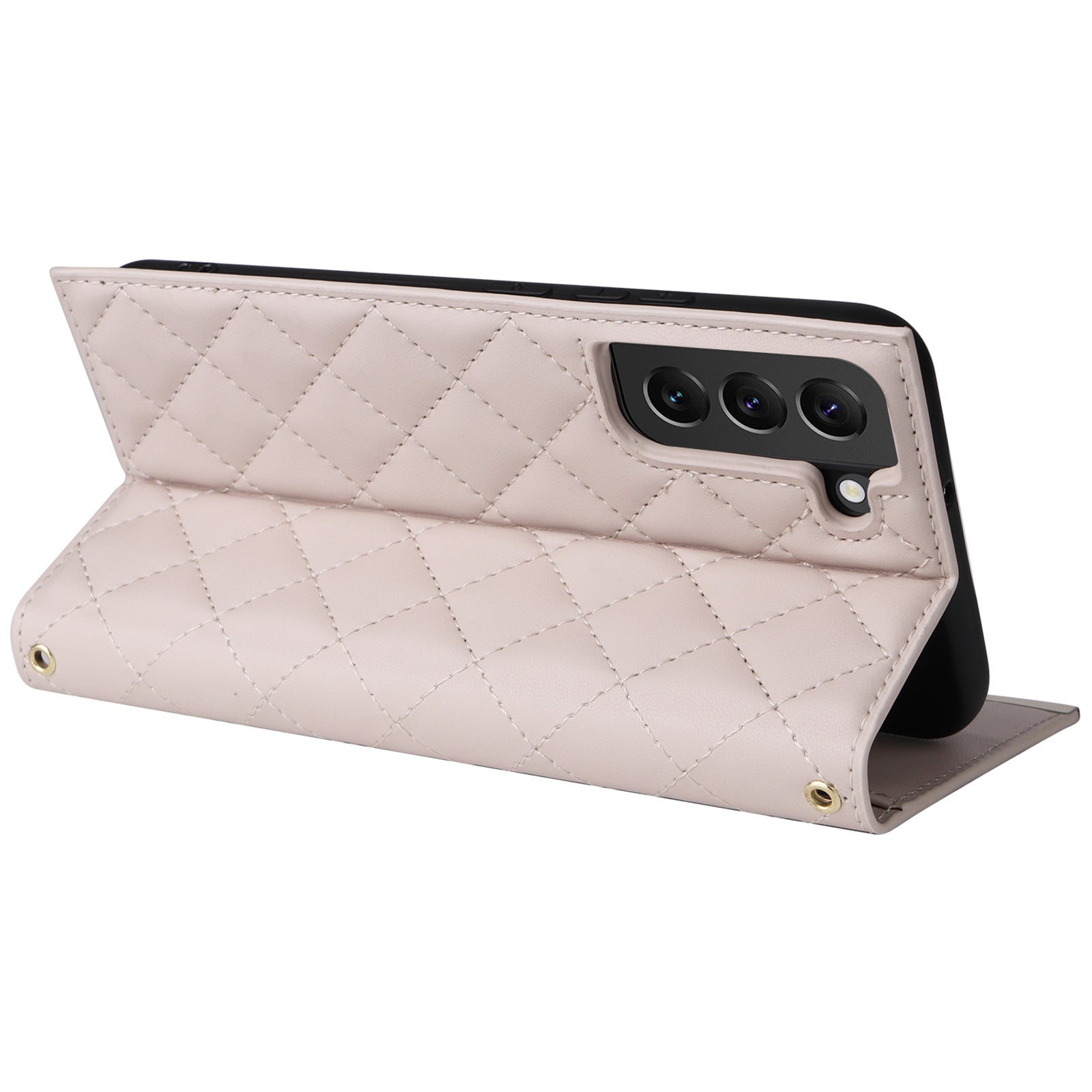 For Samsung Galaxy S22+ 5G Case Suction Cup PU Leather Crossbody Cell Phone Cover
