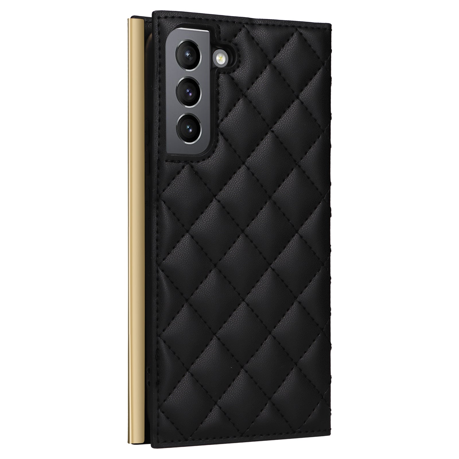 For Samsung Galaxy S21 5G / 4G Case PU Leather Stand Wallet Phone Cover with Shoulder Strap