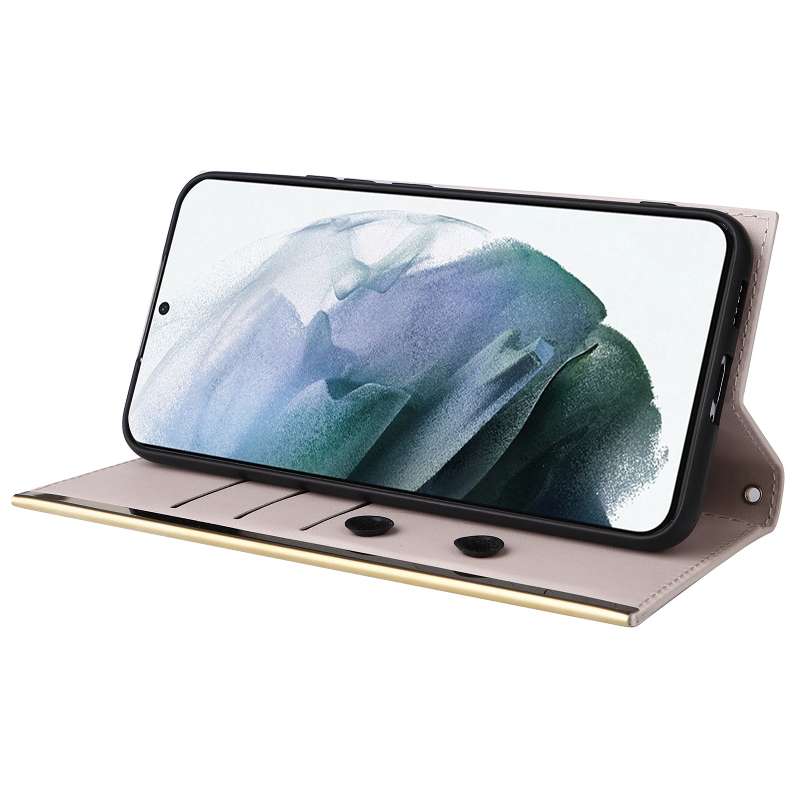 For Samsung Galaxy S21+ 5G Case Wallet PU Leather Suction Cup Protection Phone Cover