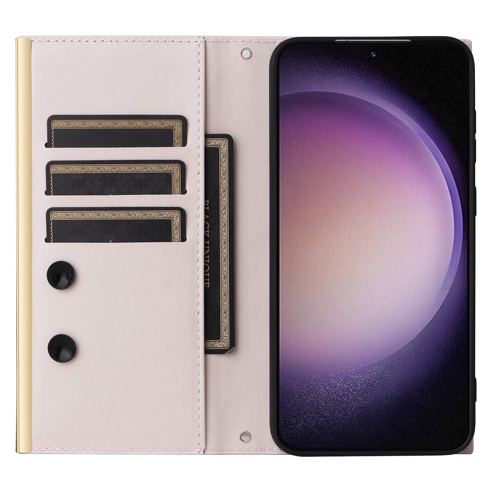 For Samsung Galaxy S23+ Wallet Case Anti-Drop PU Leather Phone Cover with Stand