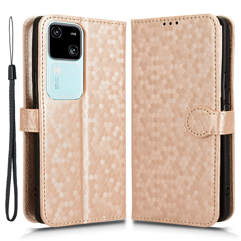 For vivo S18 5G / S18 Pro 5G / V30 5G / V30 Pro 5G Case PU Leather Dots Pattern Wallet Phone Cover