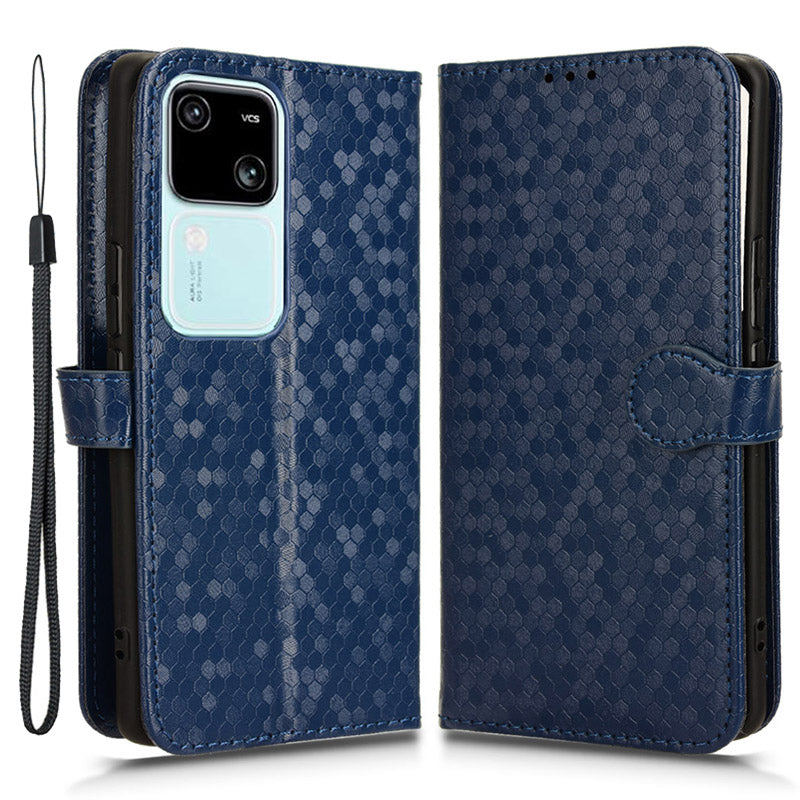 For vivo S18 5G / S18 Pro 5G / V30 5G / V30 Pro 5G Case PU Leather Dots Pattern Wallet Phone Cover
