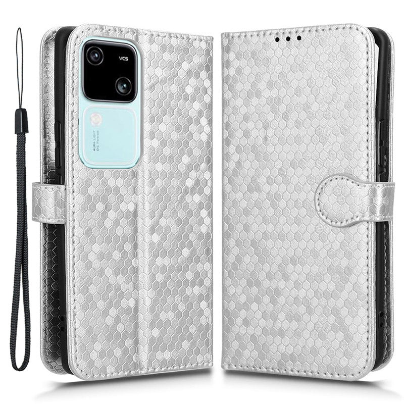 For vivo S18 5G / S18 Pro 5G / V30 5G / V30 Pro 5G Case PU Leather Dots Pattern Wallet Phone Cover