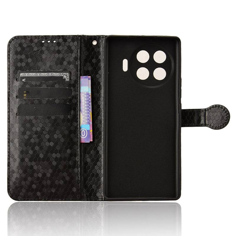 For Transsion Tecno Spark 20 Pro+ Case Dots Imprinted Magnetic Closing Wallet Phone Cover