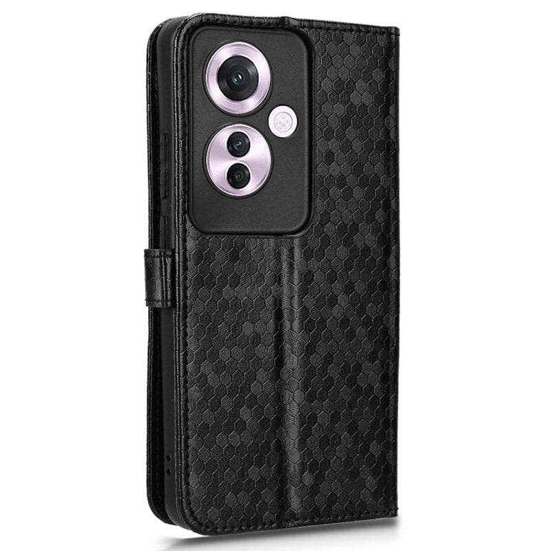 For Oppo Reno11 F 5G / F25 Pro 5G Cell Phone Case Dots Imprinted Magnetic Closing Cover