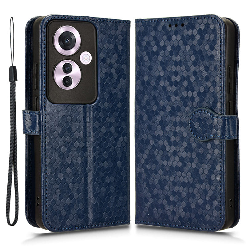 For Oppo Reno11 F 5G / F25 Pro 5G Cell Phone Case Dots Imprinted Magnetic Closing Cover
