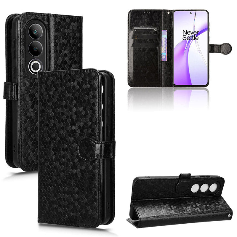 For OnePlus Nord CE4 5G / Ace 3V 5G Wallet Case Dots Imprinted Magnetic Phone Cover