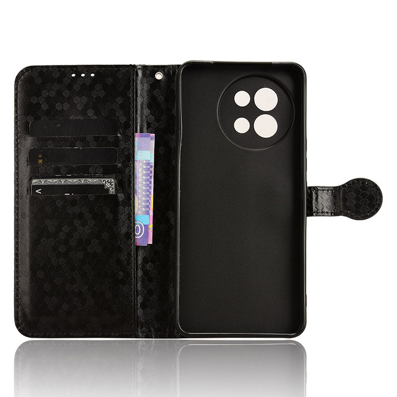 For vivo S18e 5G Magnetic Phone Case Dots Imprinted Card Holder Anti-scratch Cover