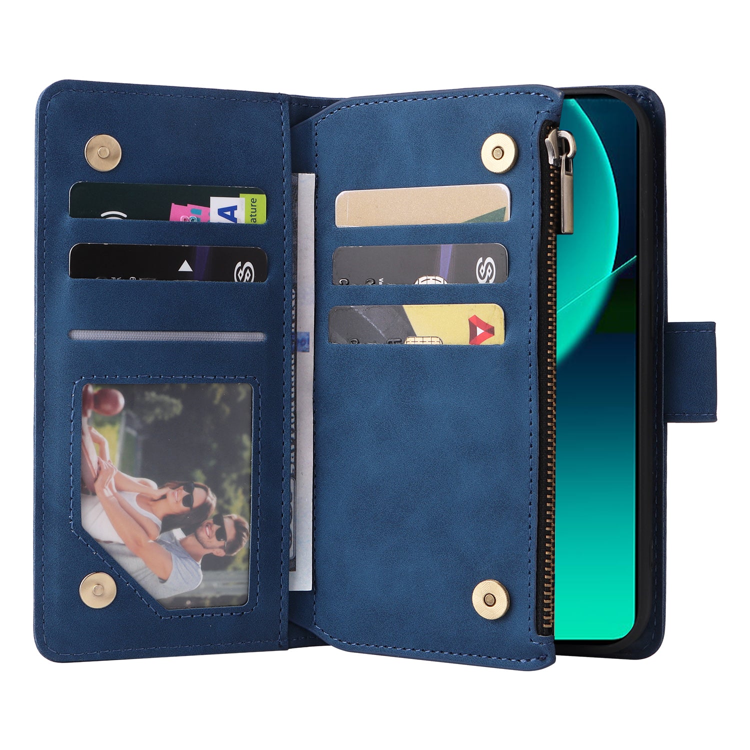 For Xiaomi 13T / 13T Pro / Redmi K60 Ultra Cell Phone Drop-proof Case Zipper Wallet Card Holder Leather Cover