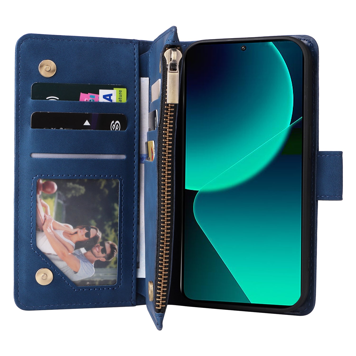 For Xiaomi 13T / 13T Pro / Redmi K60 Ultra Cell Phone Drop-proof Case Zipper Wallet Card Holder Leather Cover
