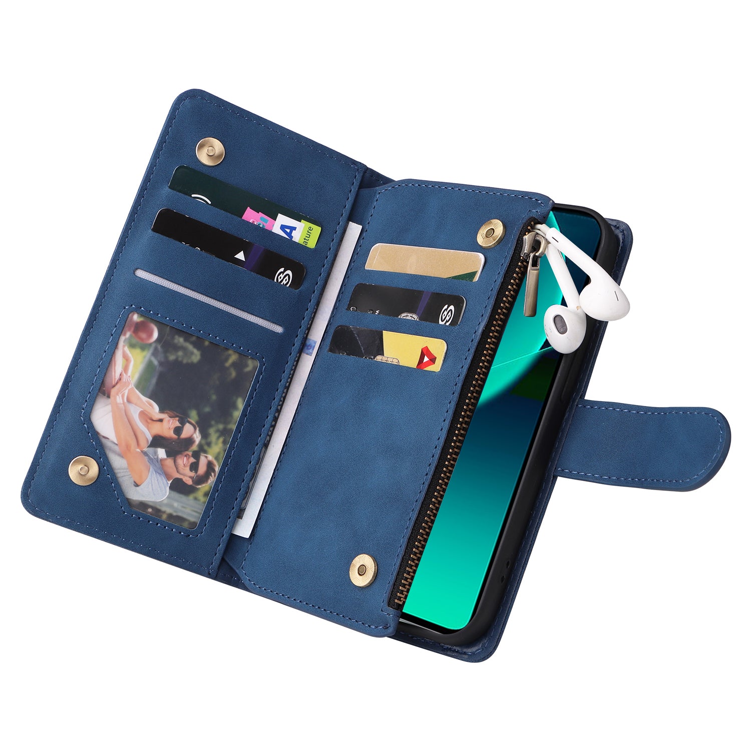 For Xiaomi 13T / 13T Pro / Redmi K60 Ultra Cell Phone Drop-proof Case Zipper Wallet Card Holder Leather Cover