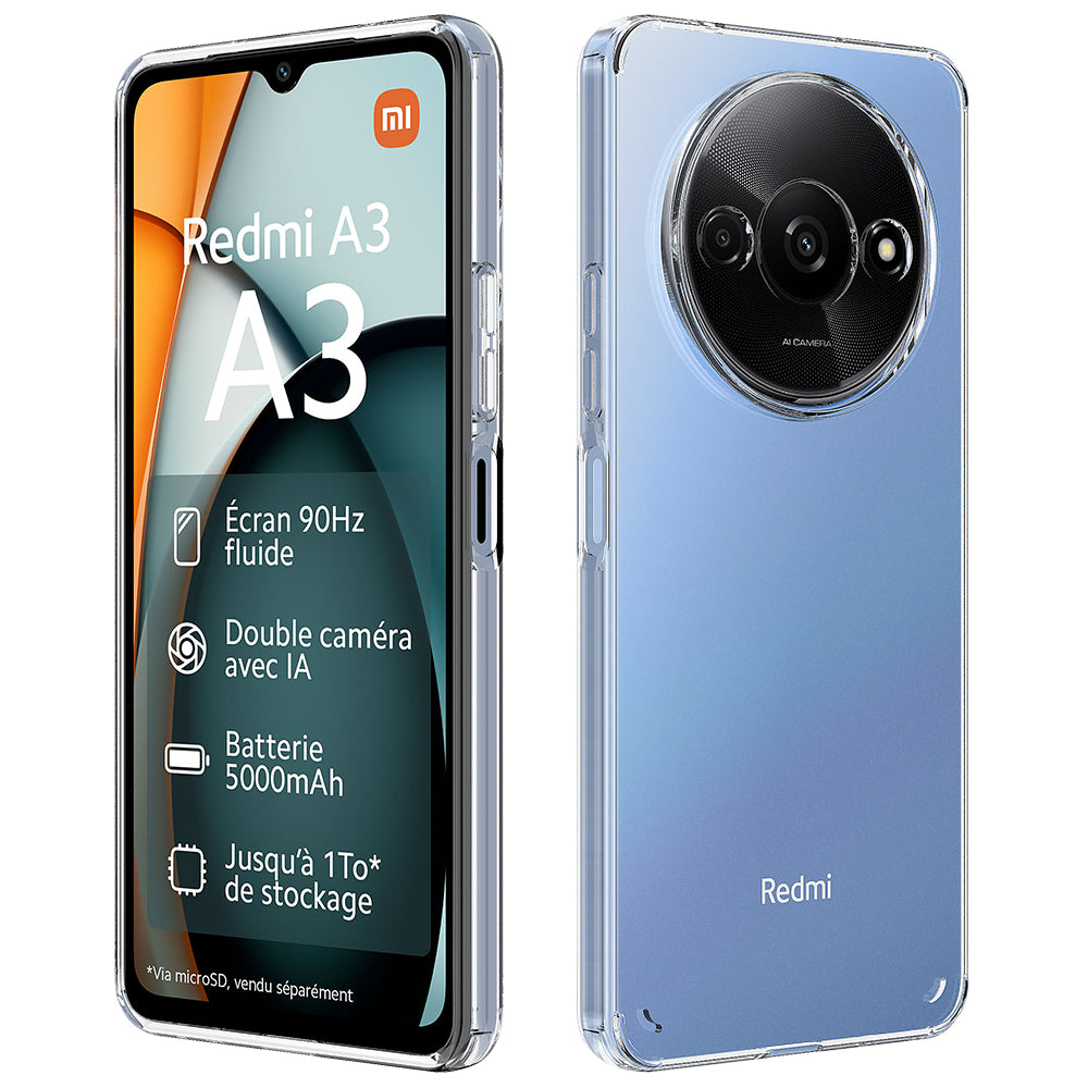 For Xiaomi Redmi A3 / Poco C61 4G / Poco C61 4G Phone Case Scratch-resistant TPU+Acrylic Clear Cover