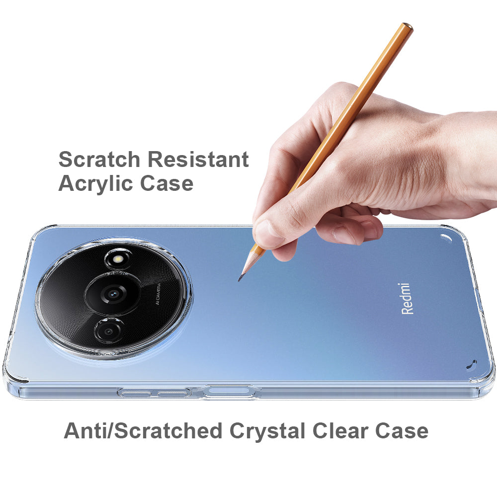 For Xiaomi Redmi A3 / Poco C61 4G / Poco C61 4G Phone Case Scratch-resistant TPU+Acrylic Clear Cover