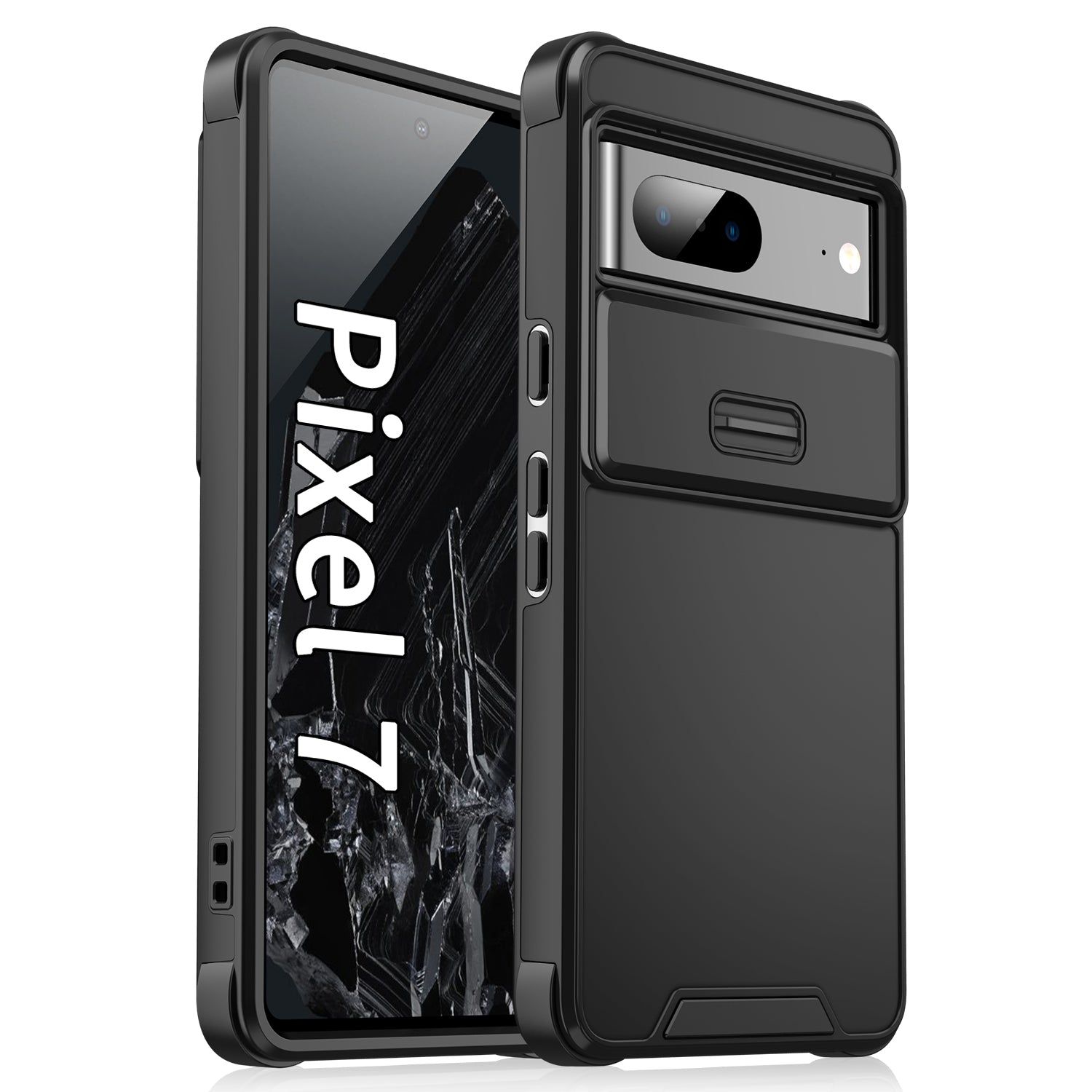 For Google Pixel 7 5G Case Slide Camera Shield PC+TPU Bump Proof Cell Phone Cover