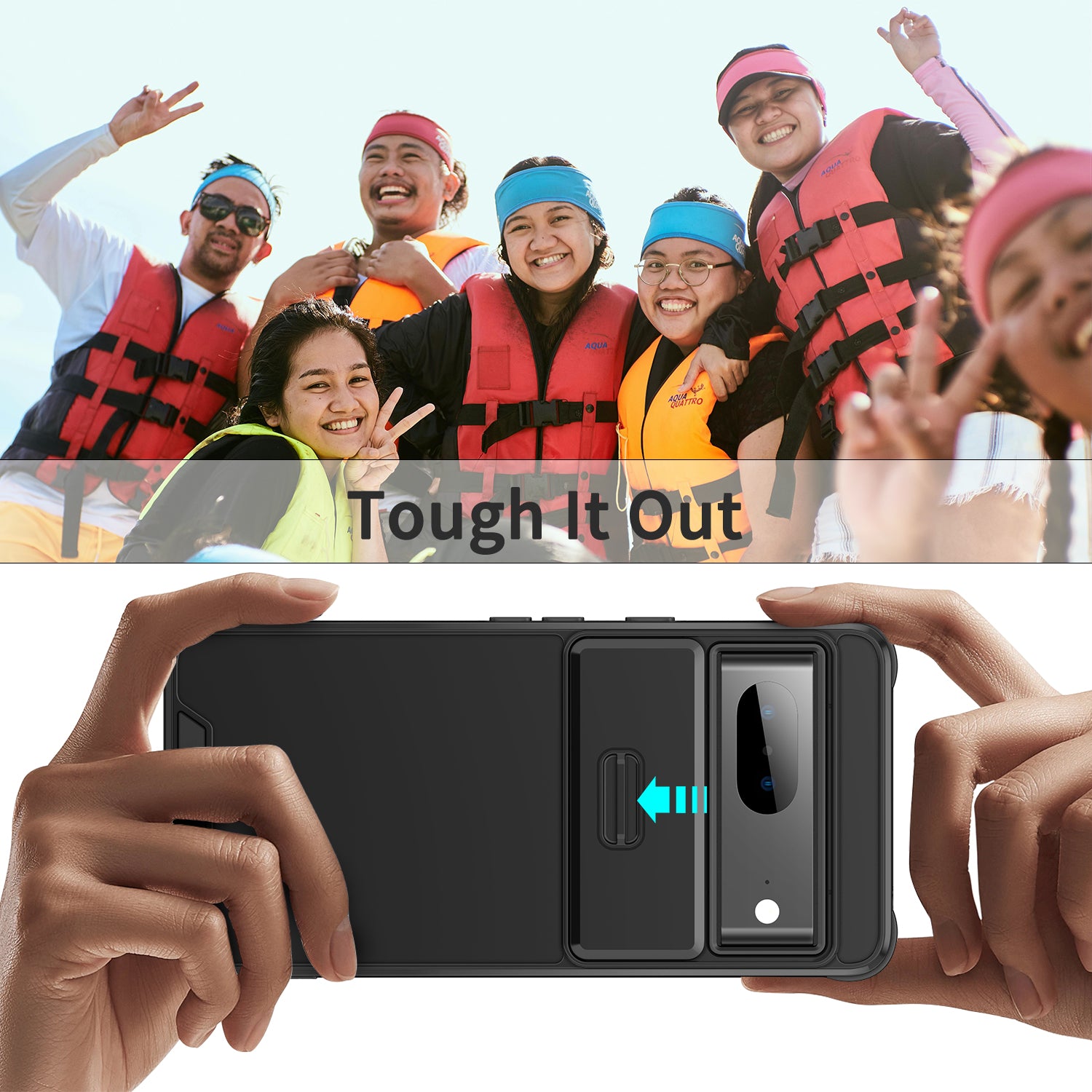 For Google Pixel 7 5G Case Slide Camera Shield PC+TPU Bump Proof Cell Phone Cover