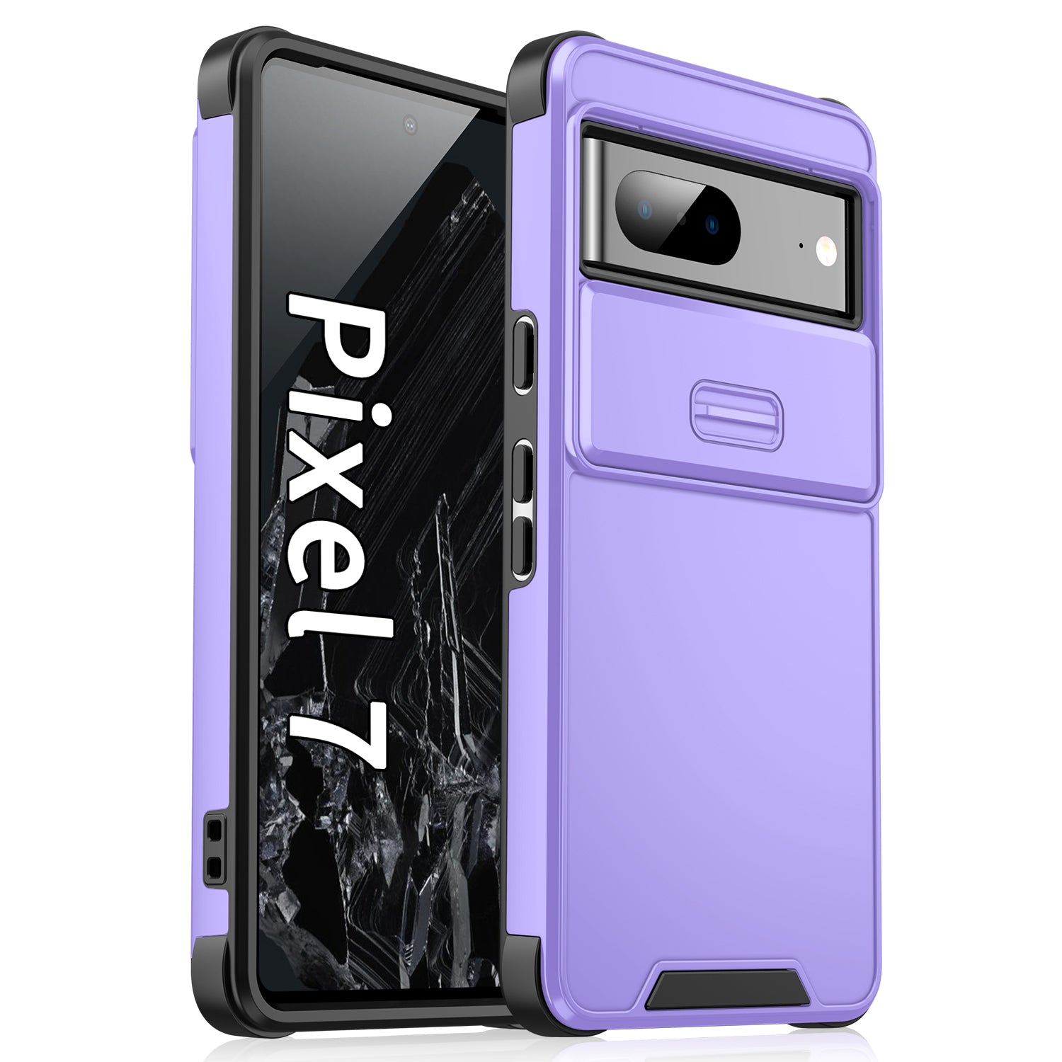 For Google Pixel 7 5G Case Slide Camera Shield PC+TPU Bump Proof Cell Phone Cover