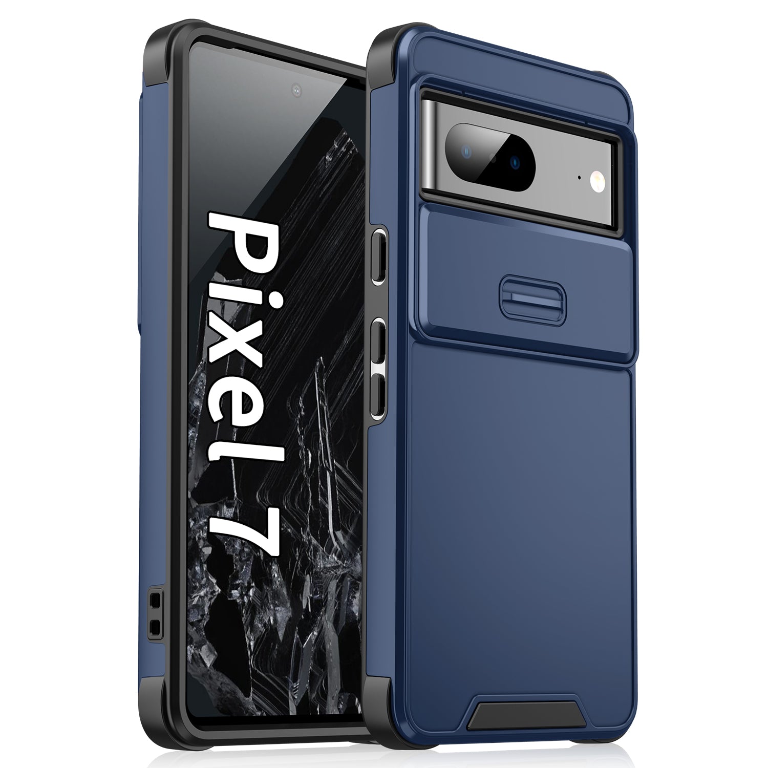 For Google Pixel 7 5G Case Slide Camera Shield PC+TPU Bump Proof Cell Phone Cover