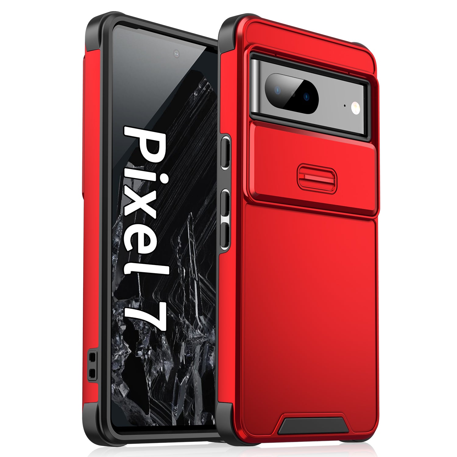 For Google Pixel 7 5G Case Slide Camera Shield PC+TPU Bump Proof Cell Phone Cover