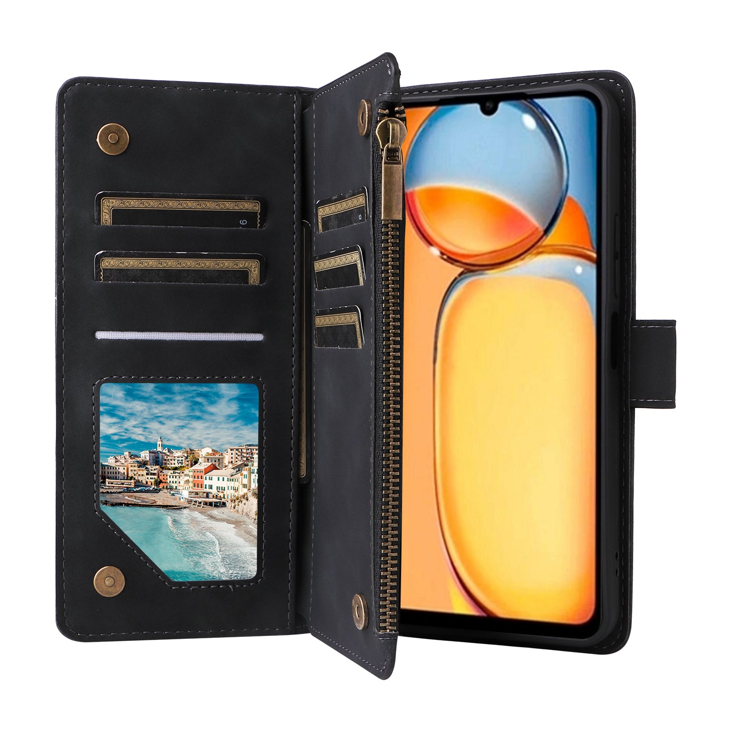 For Xiaomi Poco C65 4G / Redmi 13C 4G / 5G Cell Phone Case Multiple Card Slots Leather Protection Cover