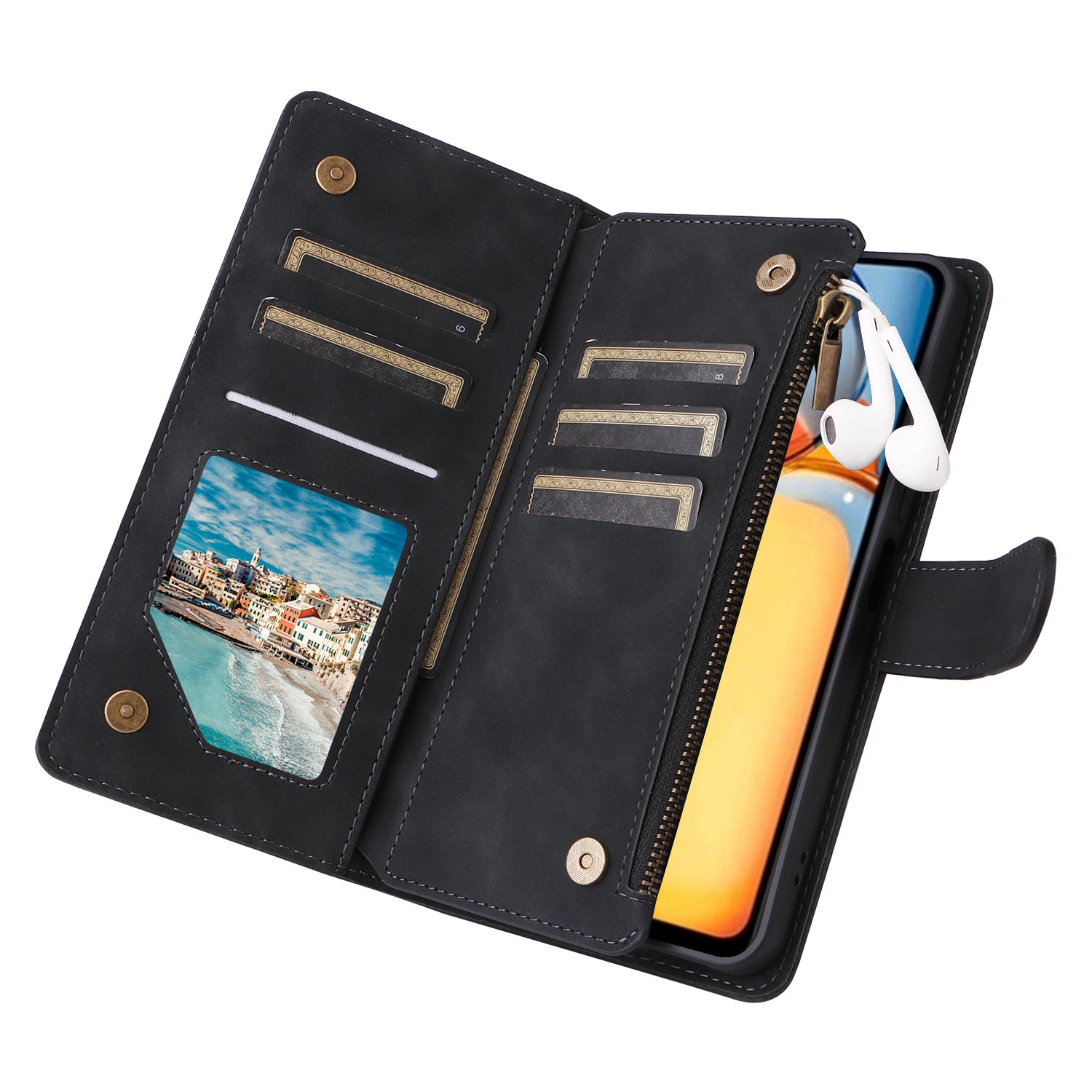 For Xiaomi Poco C65 4G / Redmi 13C 4G / 5G Cell Phone Case Multiple Card Slots Leather Protection Cover