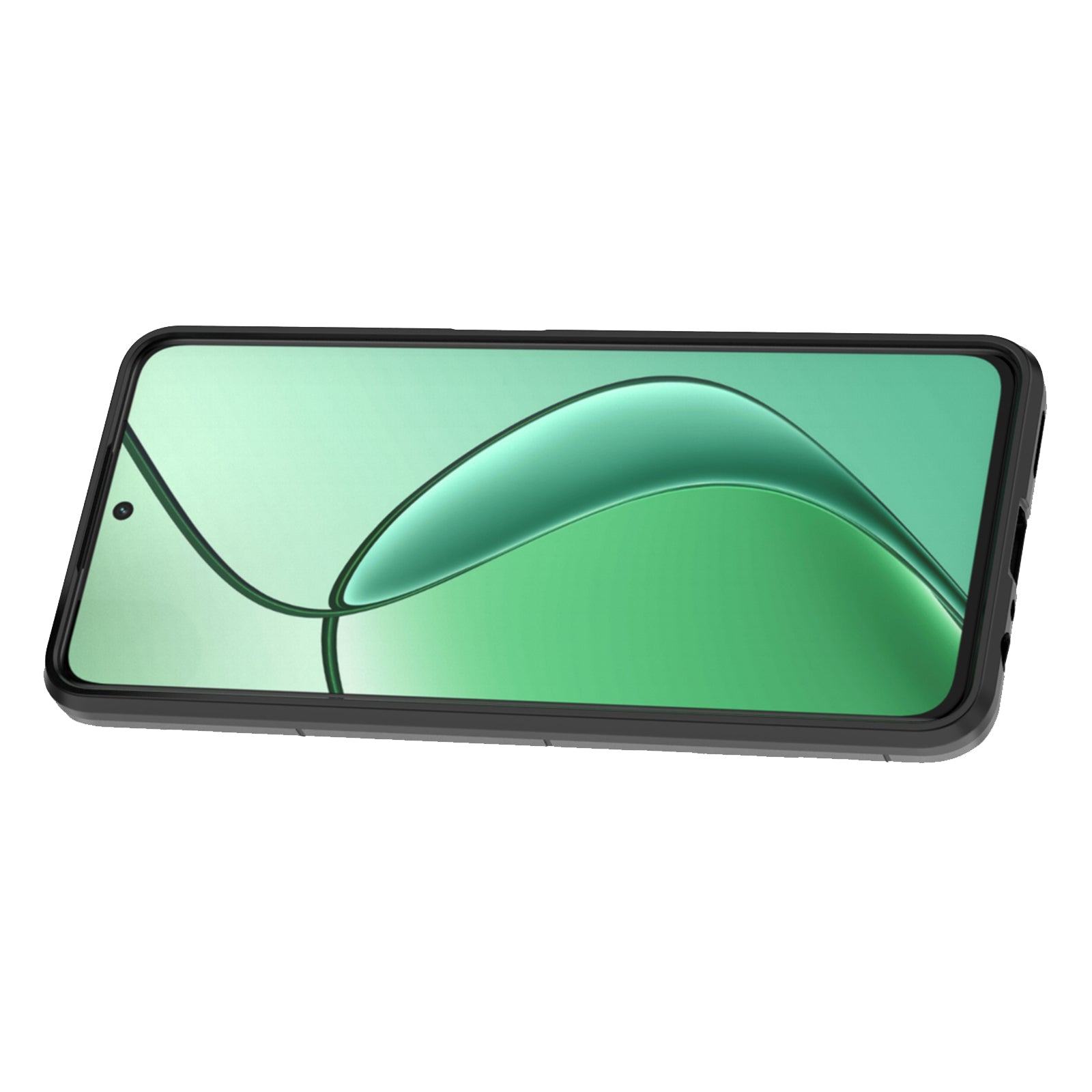 For Realme 12 Case PC+TPU Bump Proof Protective Shell with Ring Kickstand