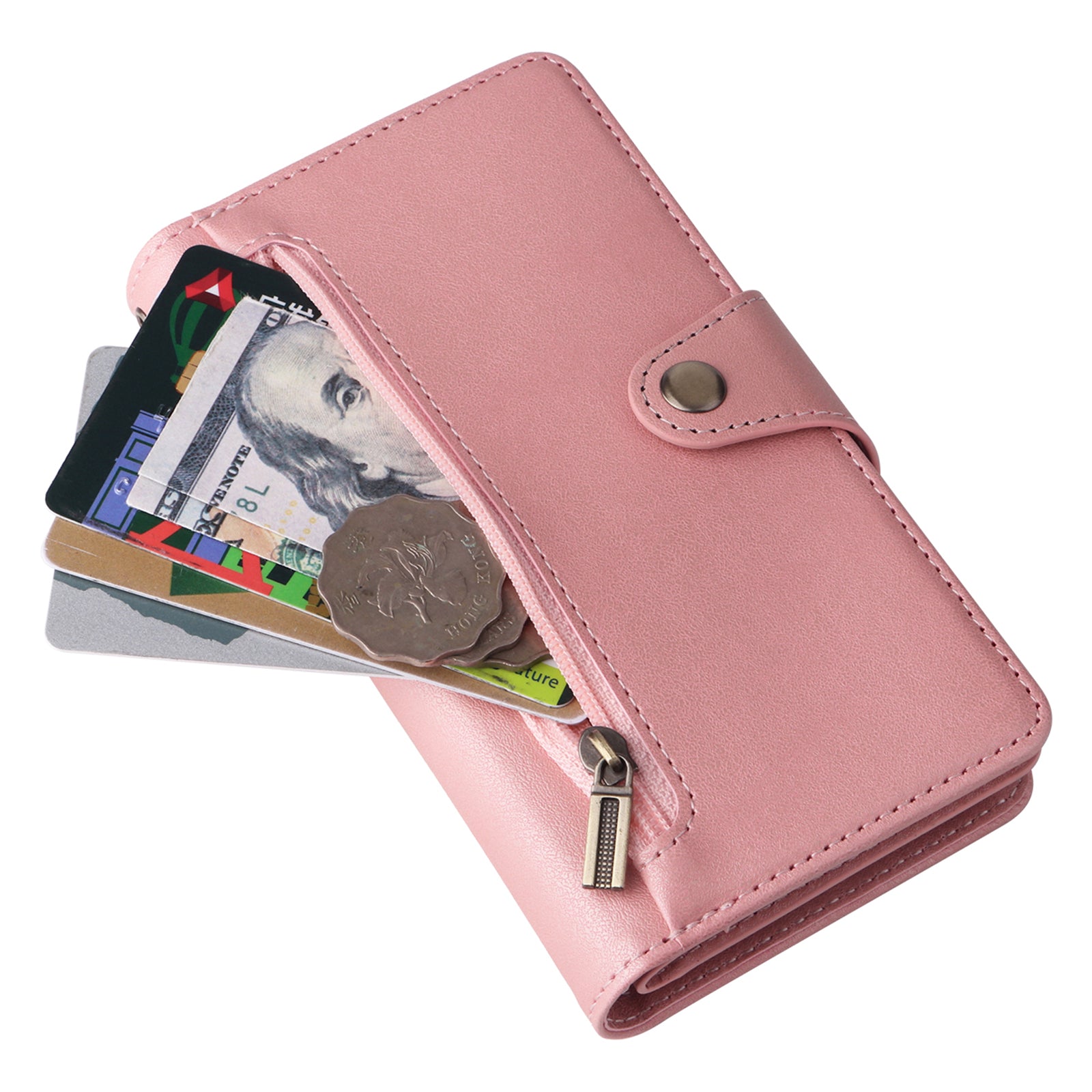 For iPhone 12 mini Shockproof Case Rivet Decor PU Leather Phone Cover
