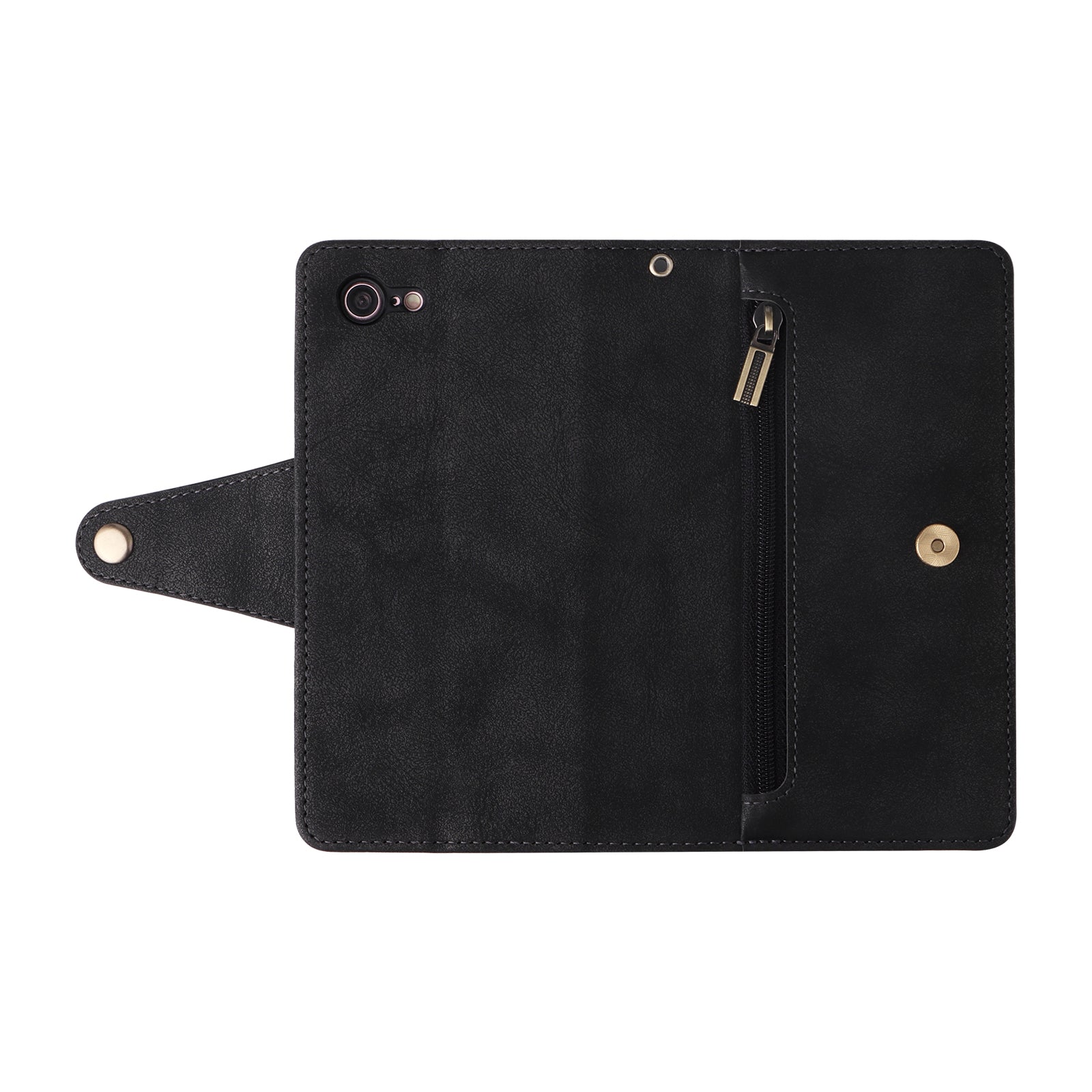 For iPhone 7 / 8 / SE (2020) / SE (2022) Case PU Leather Stand Phone Cover with Rivet Decor