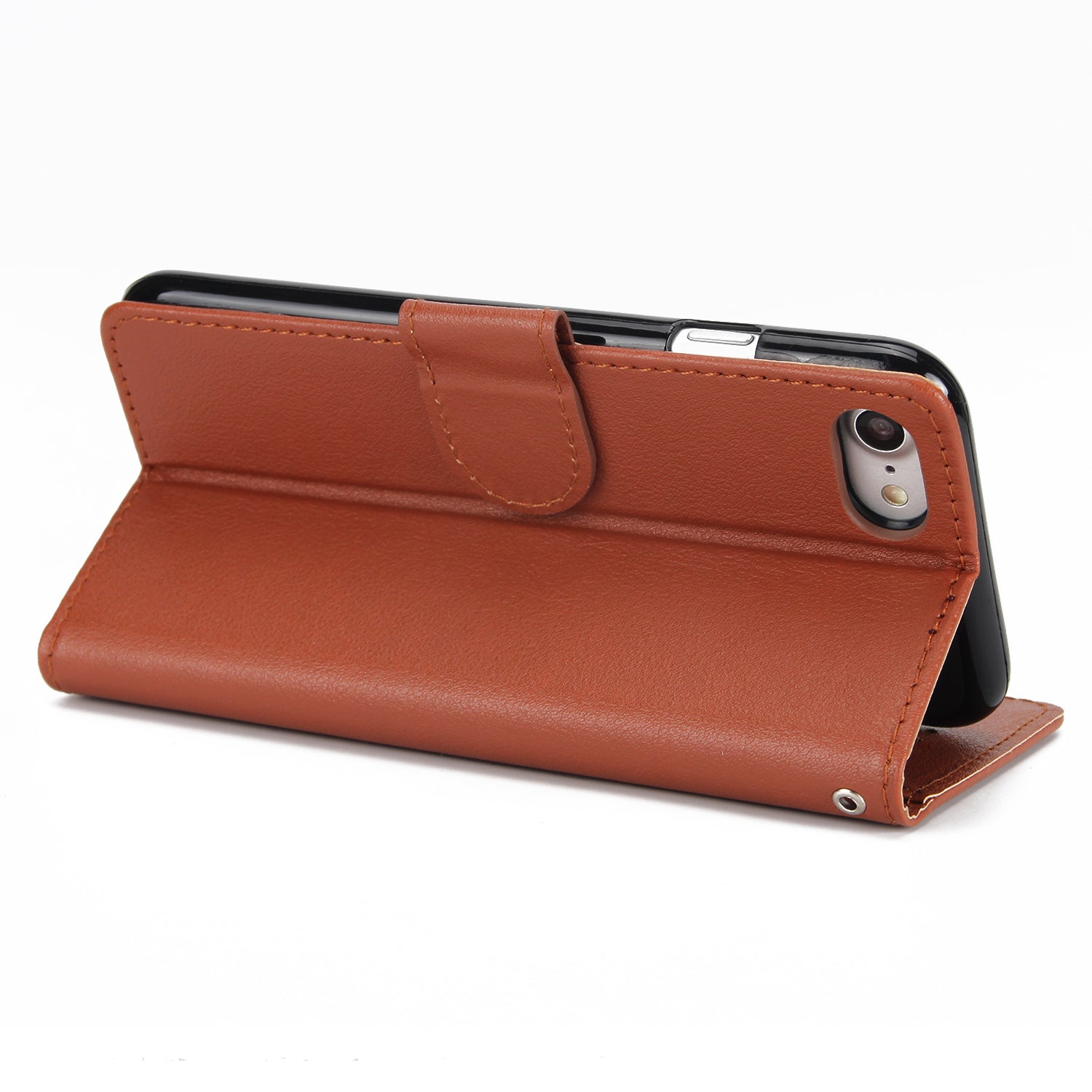 For iPhone 7 / 8 / SE (2020) / SE (2022) Case PU Leather 3 Card Slots Stand Phone Cover