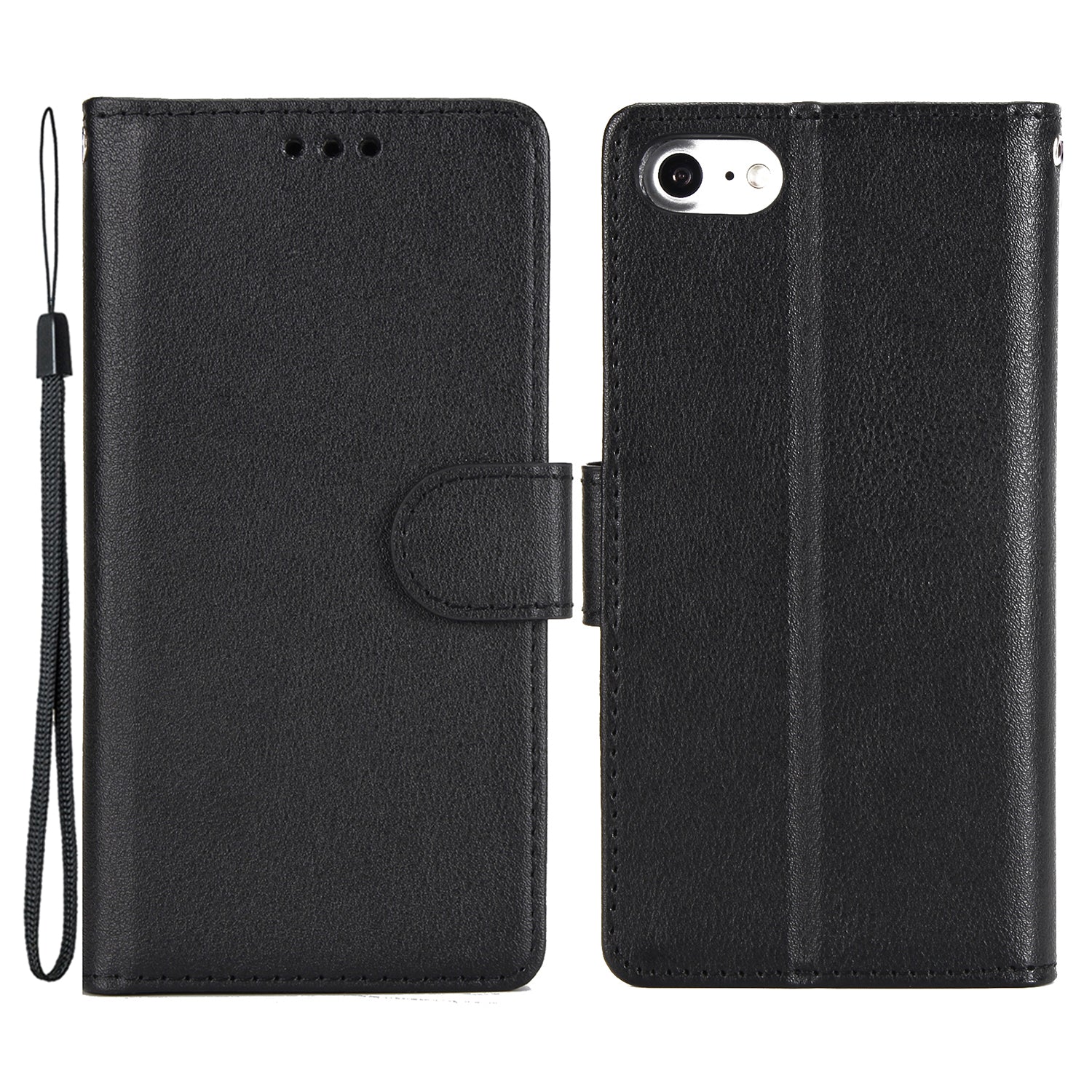 For iPhone 7 / 8 / SE (2020) / SE (2022) Case PU Leather 3 Card Slots Stand Phone Cover