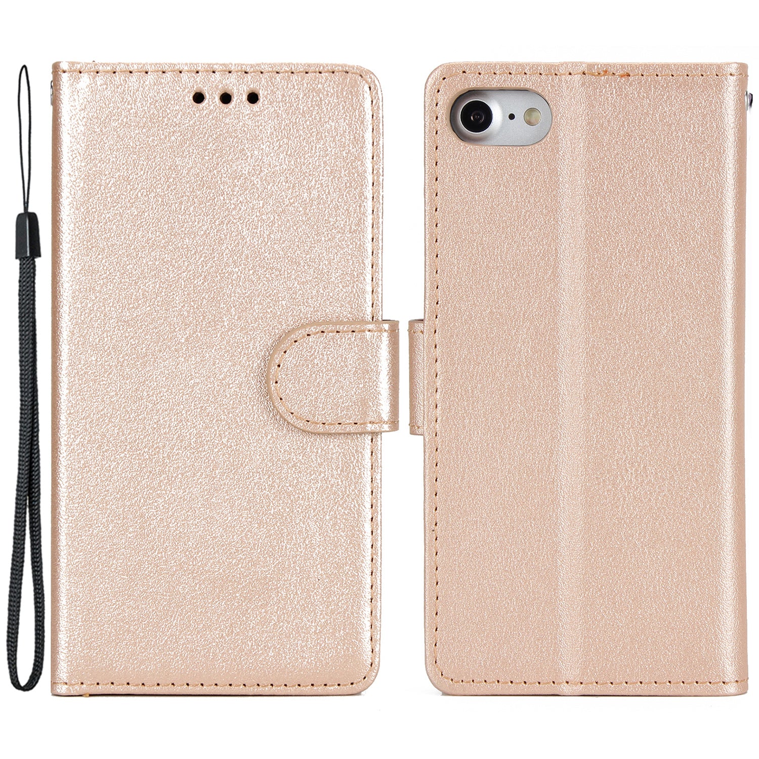 For iPhone 7 / 8 / SE (2020) / SE (2022) Case PU Leather 3 Card Slots Stand Phone Cover