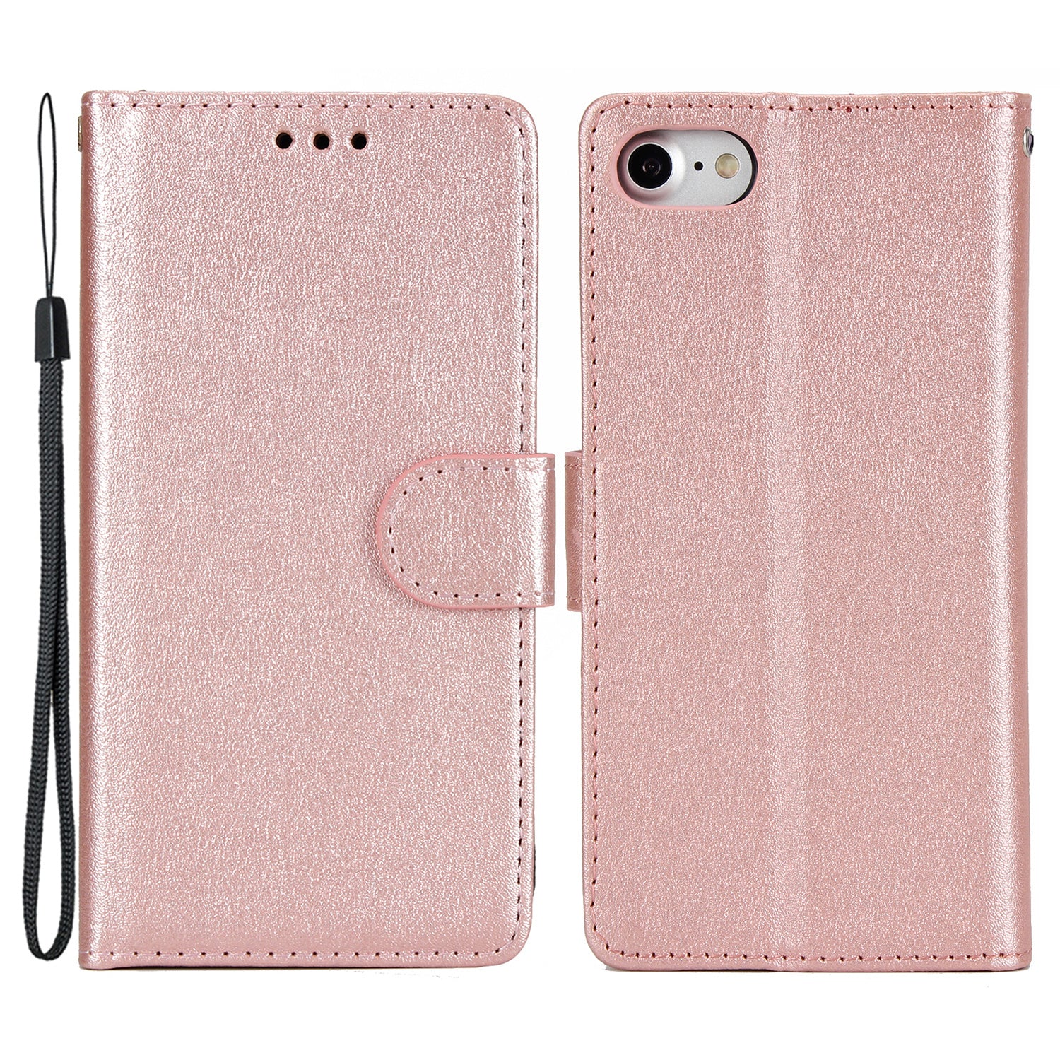 For iPhone 7 / 8 / SE (2020) / SE (2022) Case PU Leather 3 Card Slots Stand Phone Cover